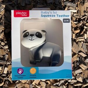 Playtex Baby's 1st Squeeze Teether - Black and White Panda
